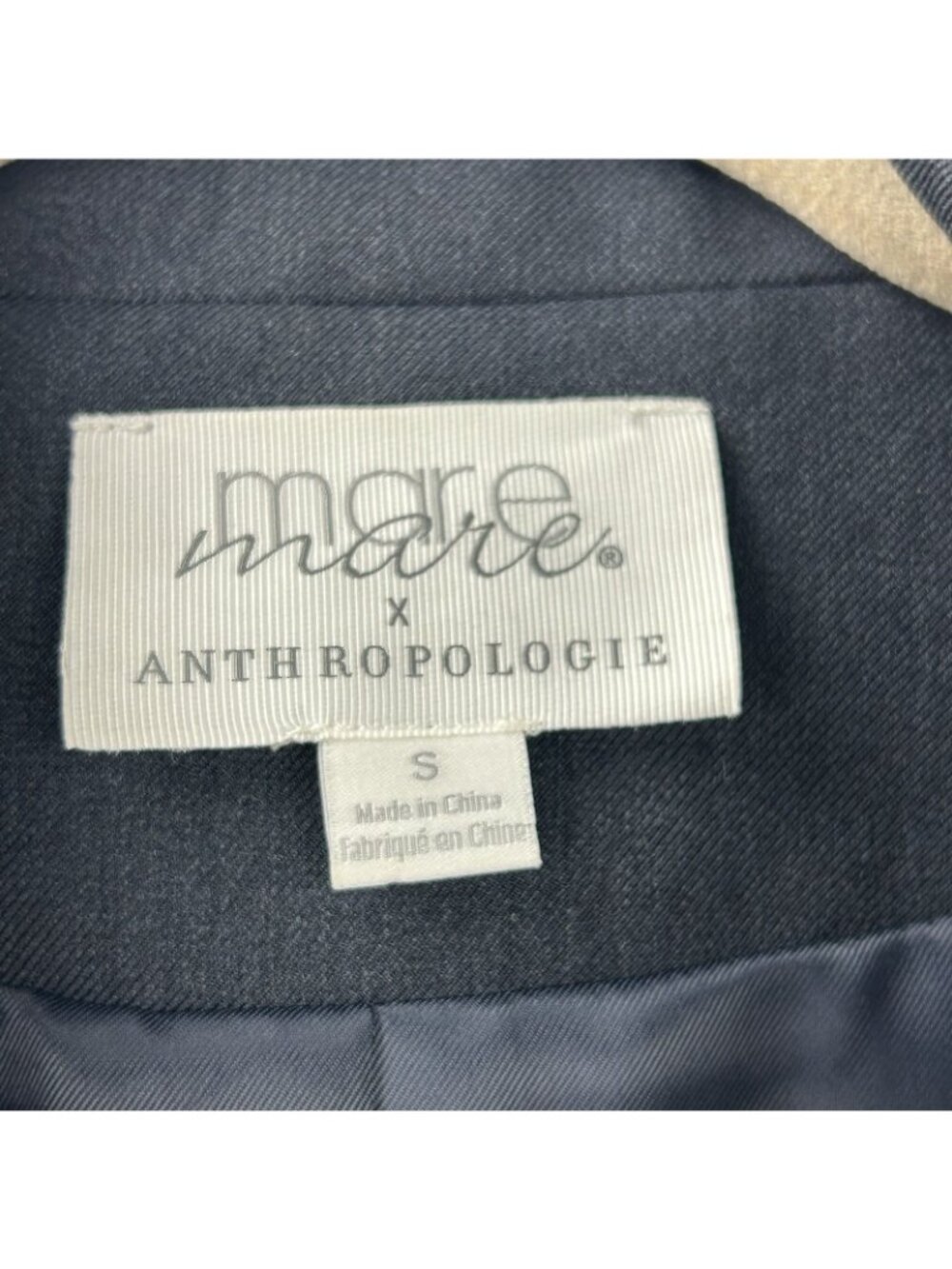 MARE MARE X ANTHROPOLOGIE Women’s Small Navy/Marin Long-line Button Dressy Vest - Picture 5 of 16